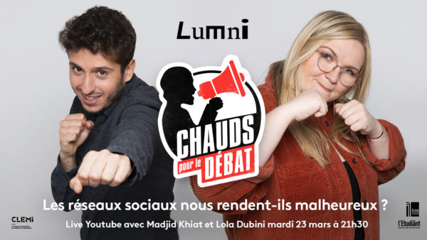 « Chauds pour le débat », la nouvelle émission live sur Youtube Lumni avec France Télévisions